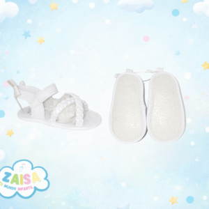 Sandalias Bebé “Blanca Nube Trenzada”