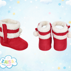 Botitas Navideñas para Bebé con Forro Suave