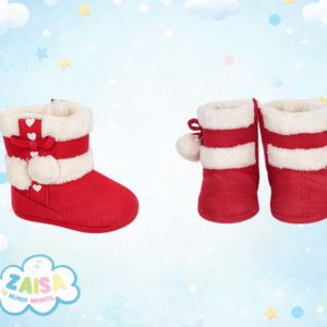 Botitas Festivas para Bebé con Detalles de Corazones