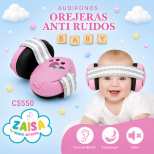 Orejeras Antirruido para Bebé color Rosa