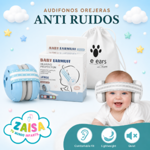 Protectores Auditivos Ajustables para Bebé – Azul